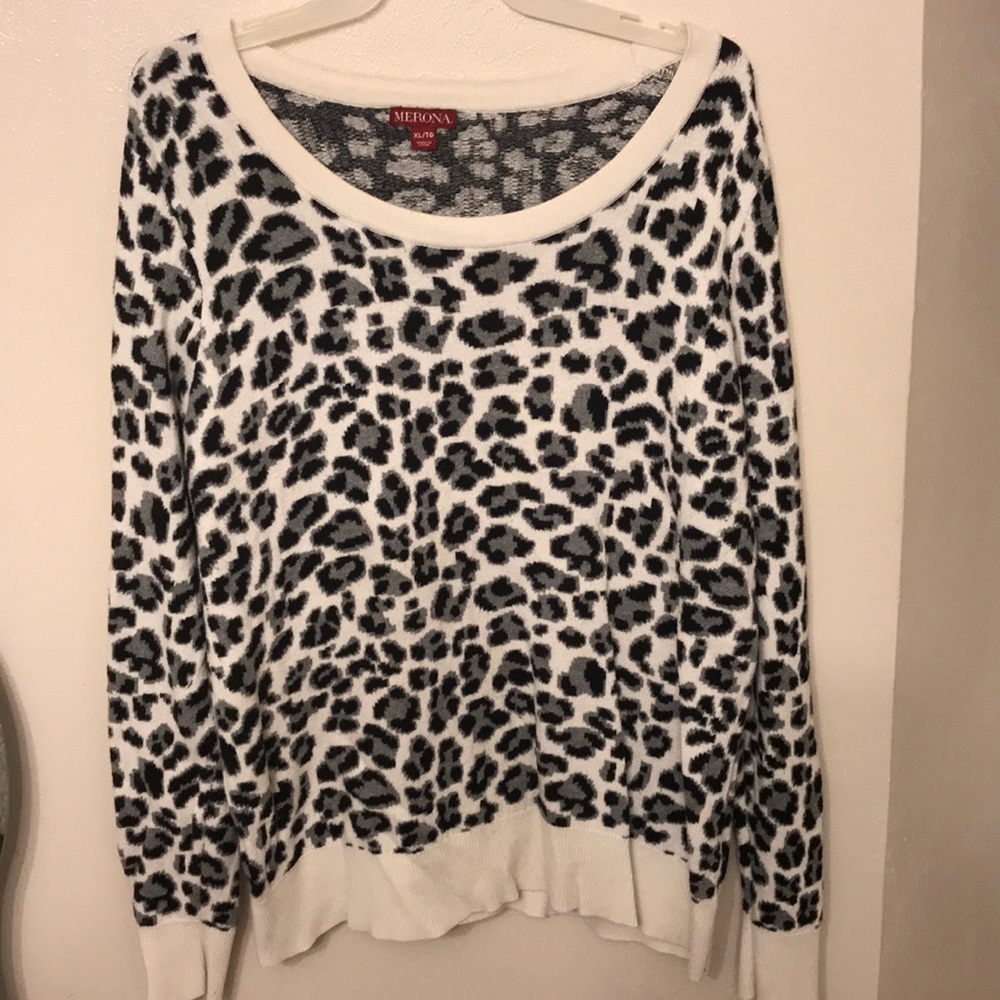 Merona cheetah print sweater.